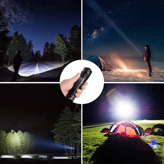 🔥  SALE 49% OFF🔥 - LED Rechargeable Tactical Laser Flashlight 90000 High Lumens