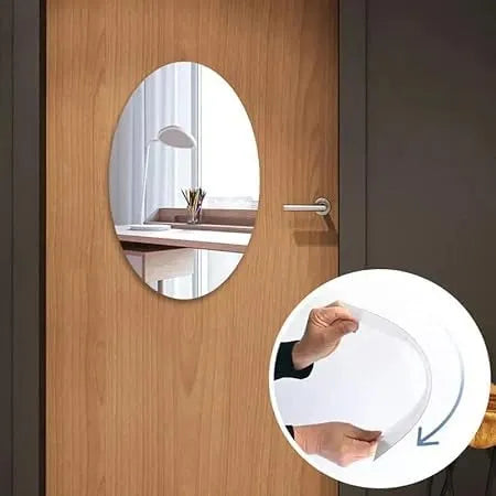 Oval Shape Wall mirror sticker