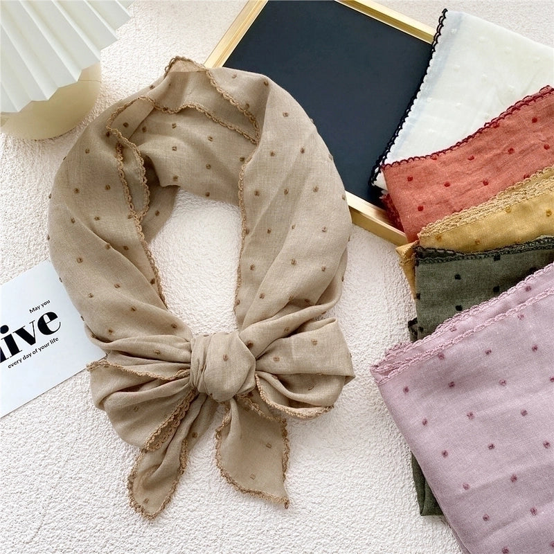 Semicircle Cotton And Linen Triangle Scarf Silk Scarf Fashion Wild Scarf Headscarf Decorative Scarf