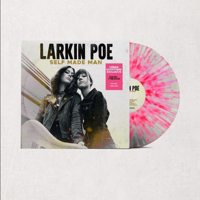 Larkin Poe - Self Made Man Exclusive limited Edition Pink Splatter Vinyl Album LP_Record #/1000