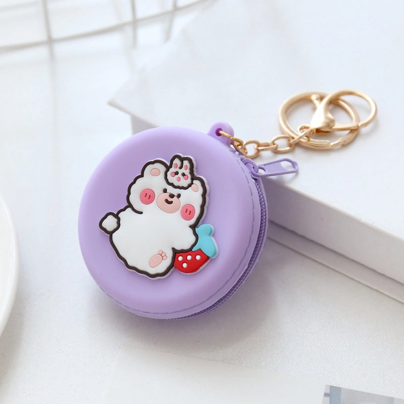 Unisex Animal Silica Gel Zipper Coin Purses