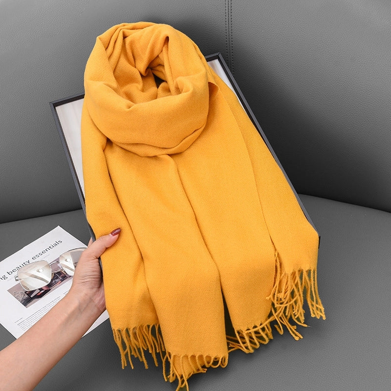 Women's Basic Solid Color Polyester Scarf