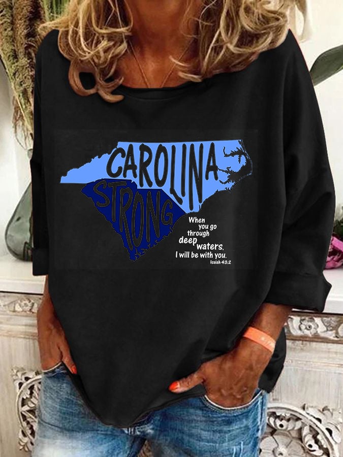 Women's Hotspot Hurricane Helen Disaster Relief Printed Casual Sweatshirt