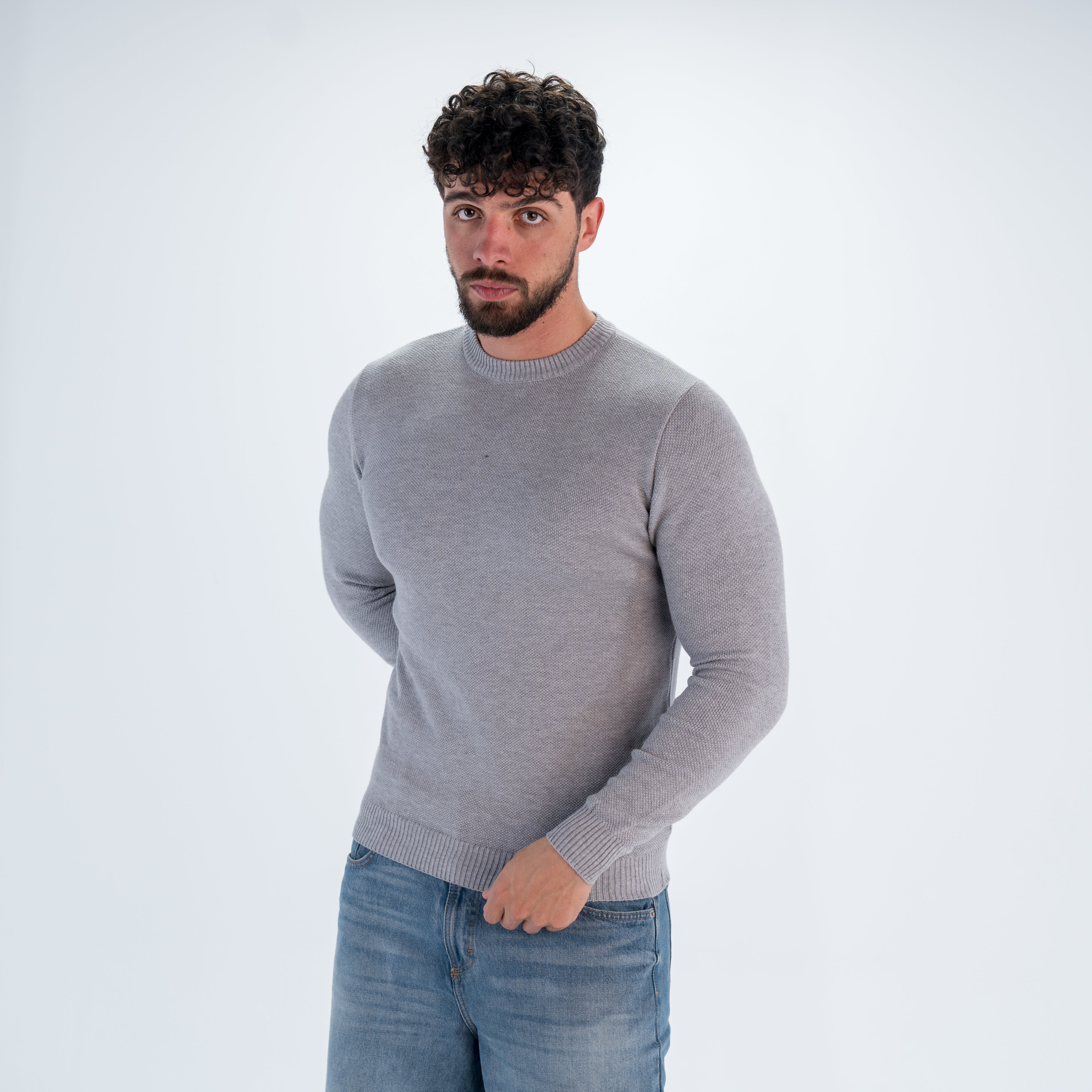 Men Honeycomb Pullover