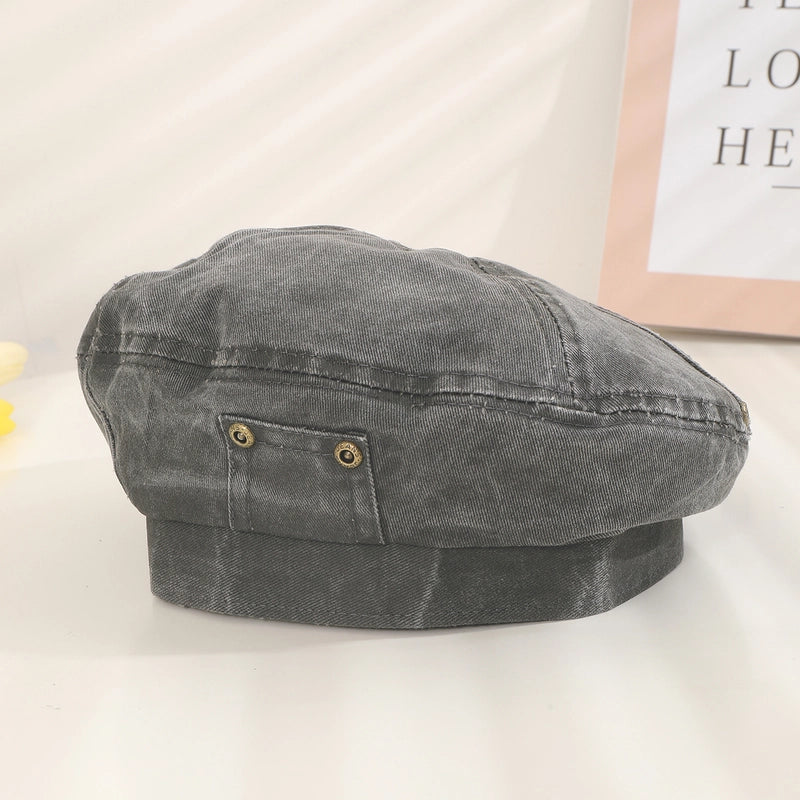 Women's Japanese Style Minimalist Streetwear Solid Color Eaveless Beret Hat