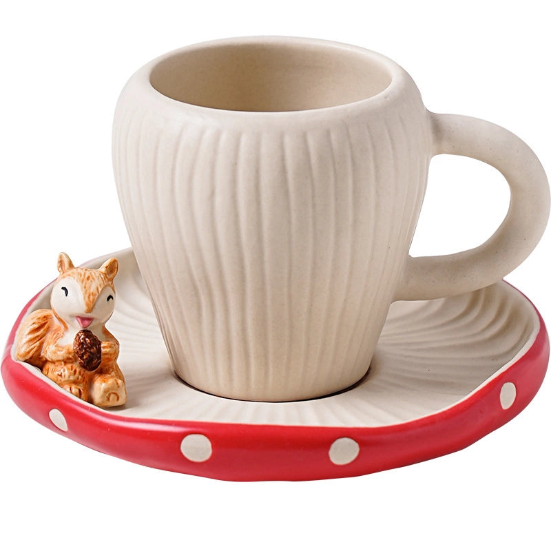Cute Flower Porcelain Spoon Bowl Water Bottles 1 Piece