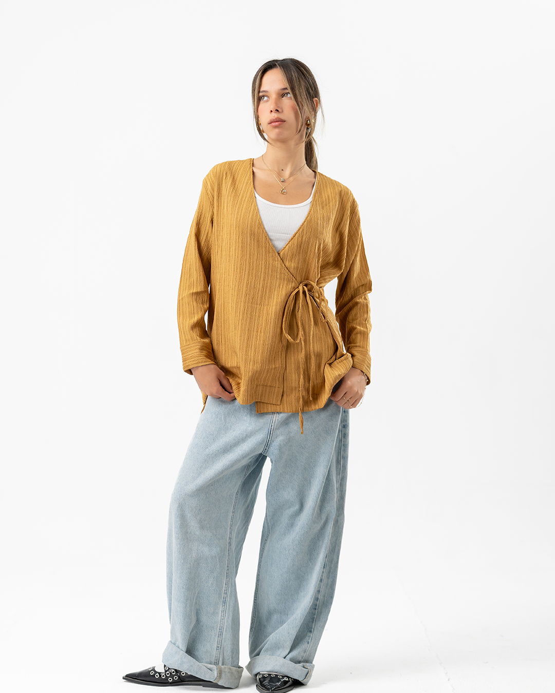 Women Crinkled Cardigan