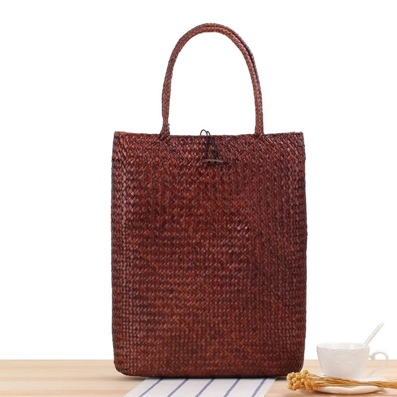 Women's Large Vintage Style Straw Bag