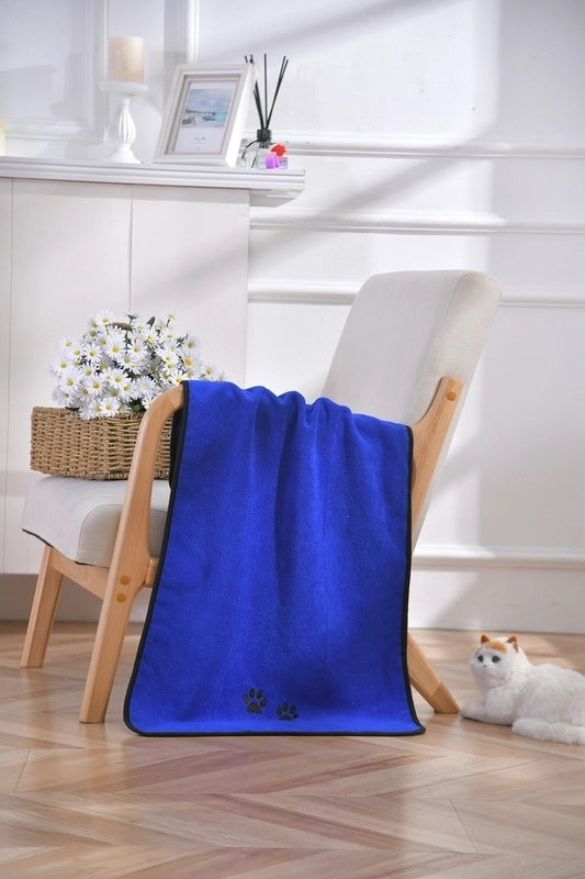 Cute Fiber Paw Print Pet Bath Towel