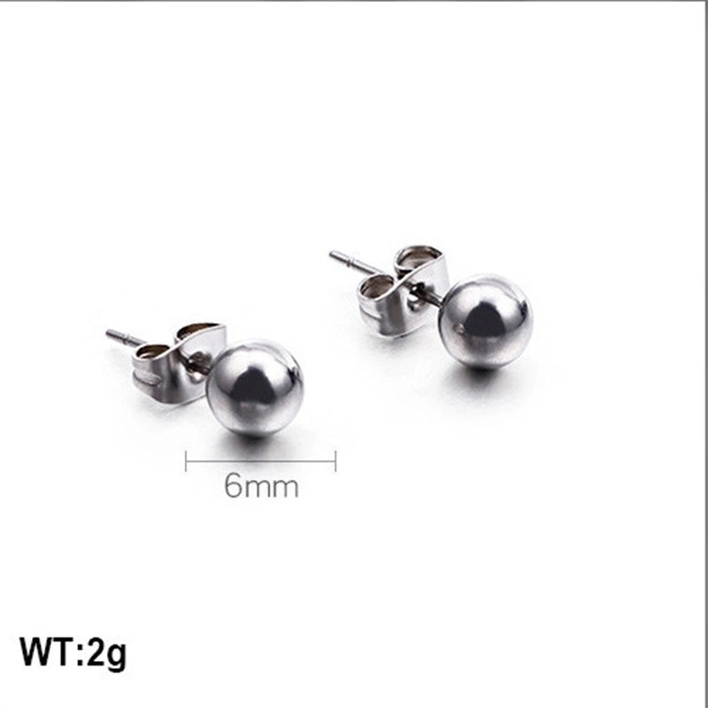 Geometric Titanium Steel No Inlaid 18K Gold Plated Earrings Ear Studs