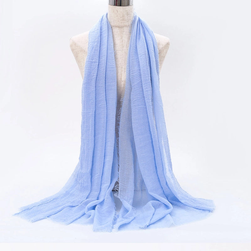 Women's Elegant Minimalist Solid Color Cotton Shawl