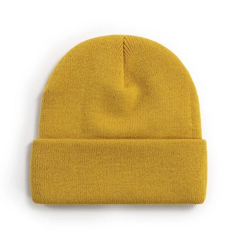 Unisex Minimalist Solid Color Eaveless Wool Cap