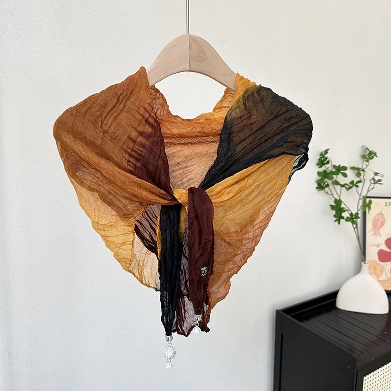 Women's Cute Sweet Color Block Polyester Printing Shawl