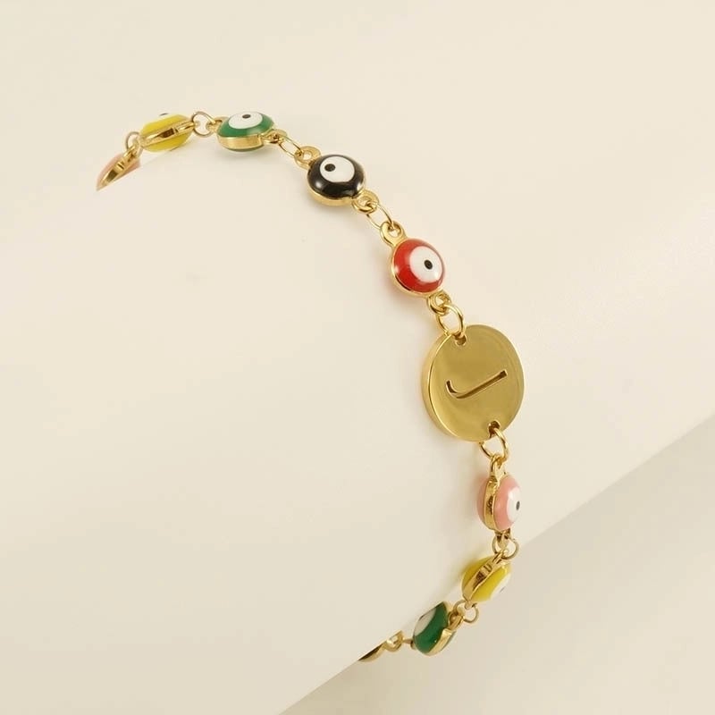 Titanium Steel Gold Plated Minimalist Classic Style Letter Plating Bracelets