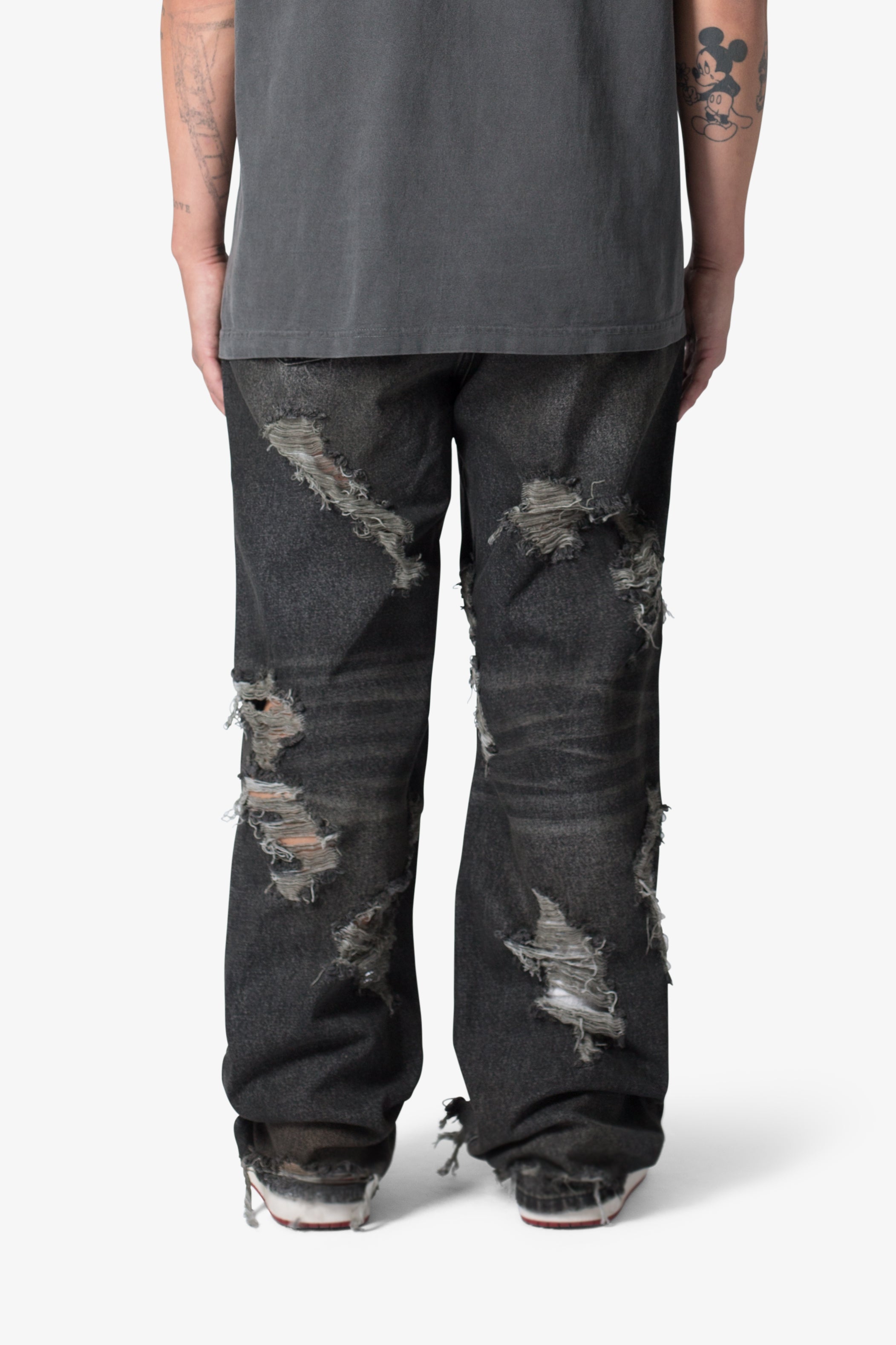 Ultra Baggy Decimated Denim - Black