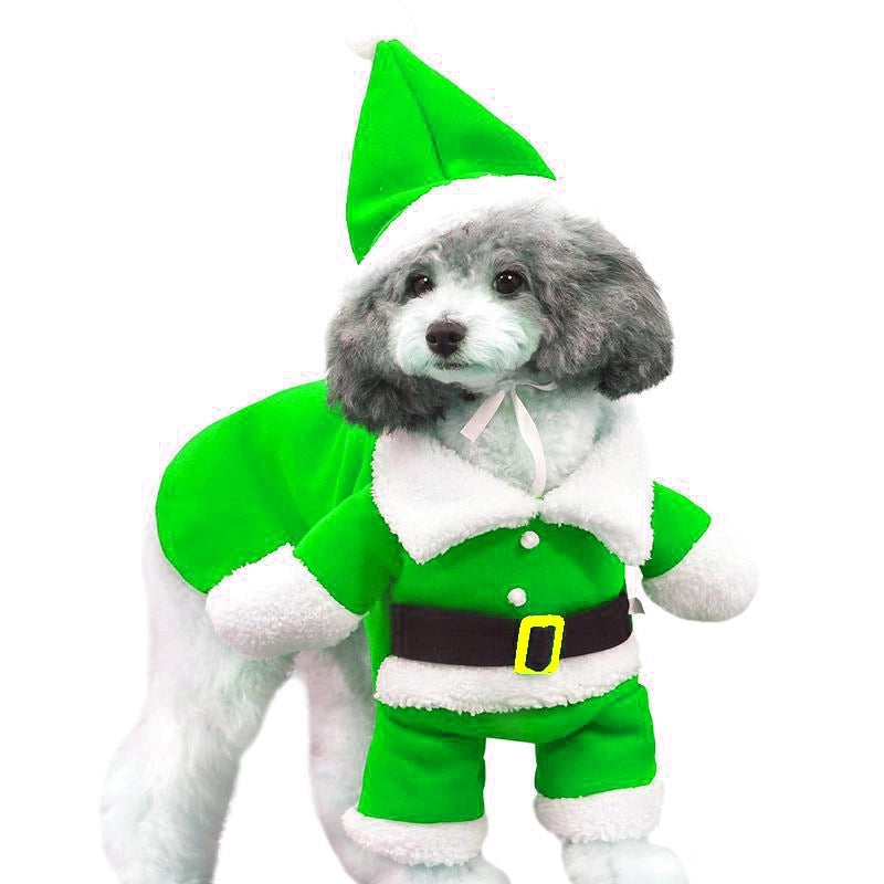 Pet Transformation Clothes Dog Clothes Christmas Cloak Dog Christmas Clothes Santa Claus Dog Standing Clothes Model