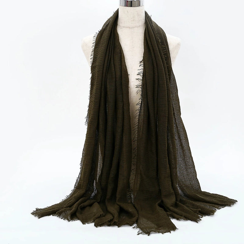 Women's Elegant Minimalist Solid Color Cotton Shawl
