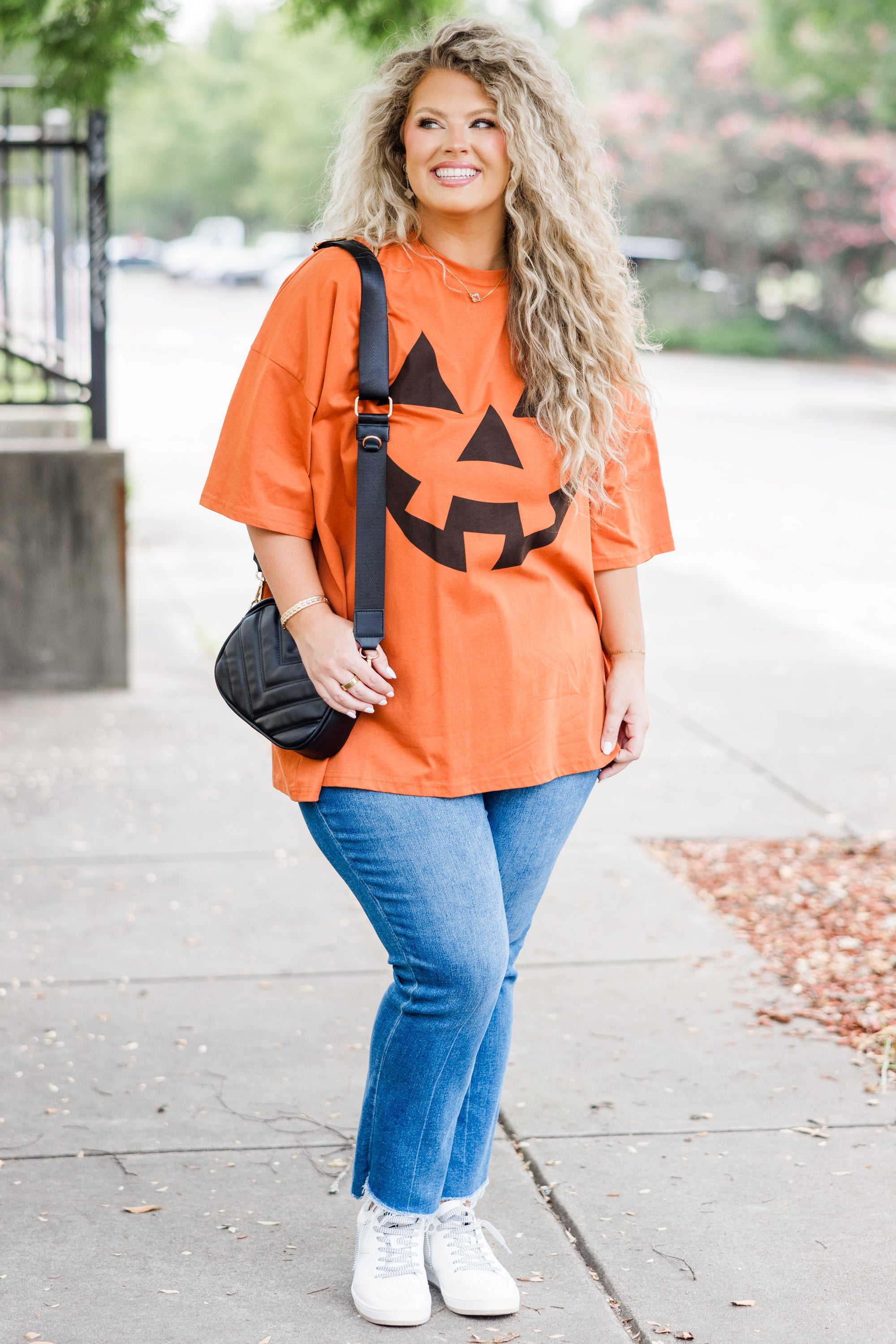 Oh My Pumpkin Boyfriend Tee. Rust