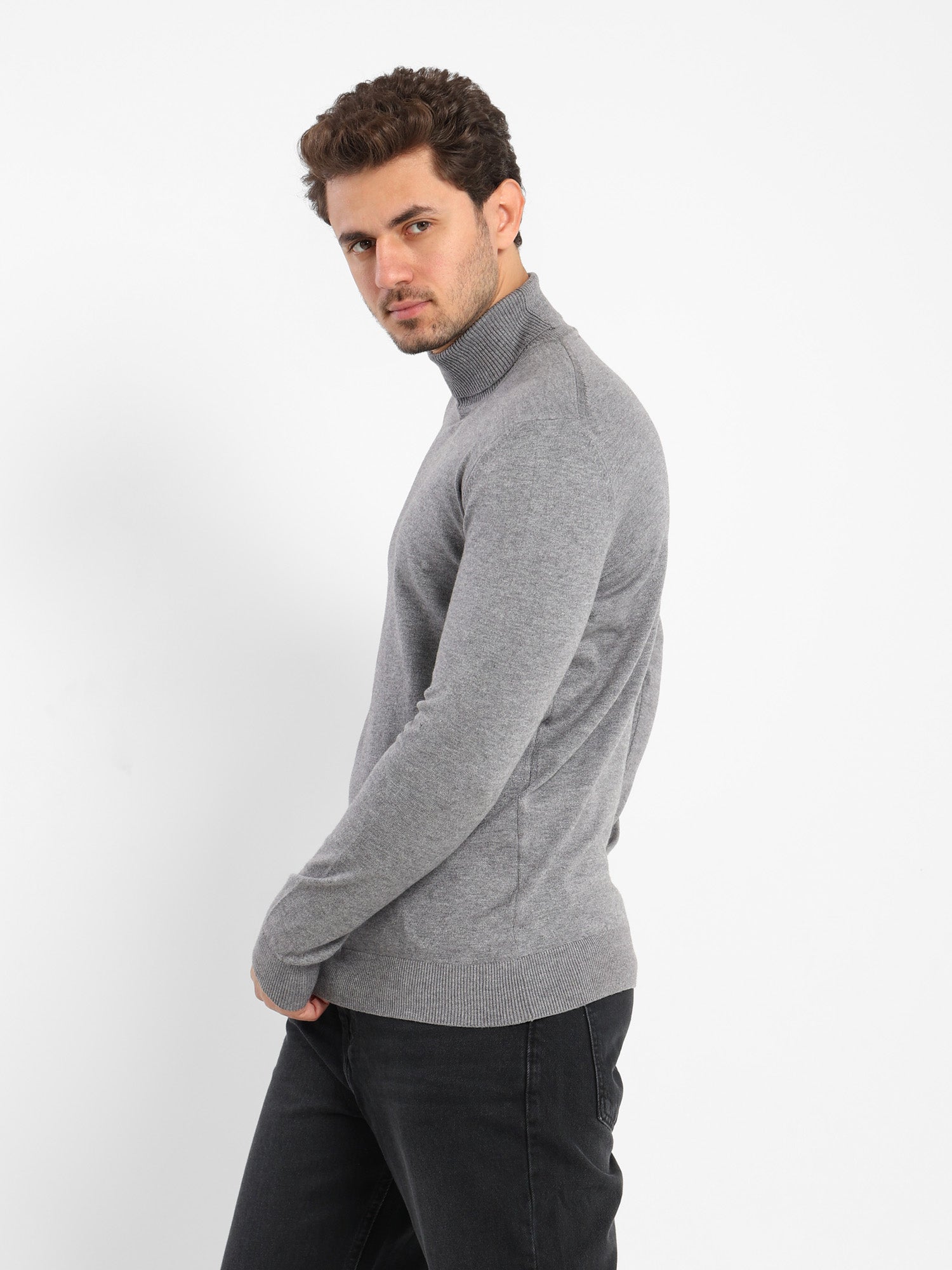 Basic Turtle Neck Solid Pullover