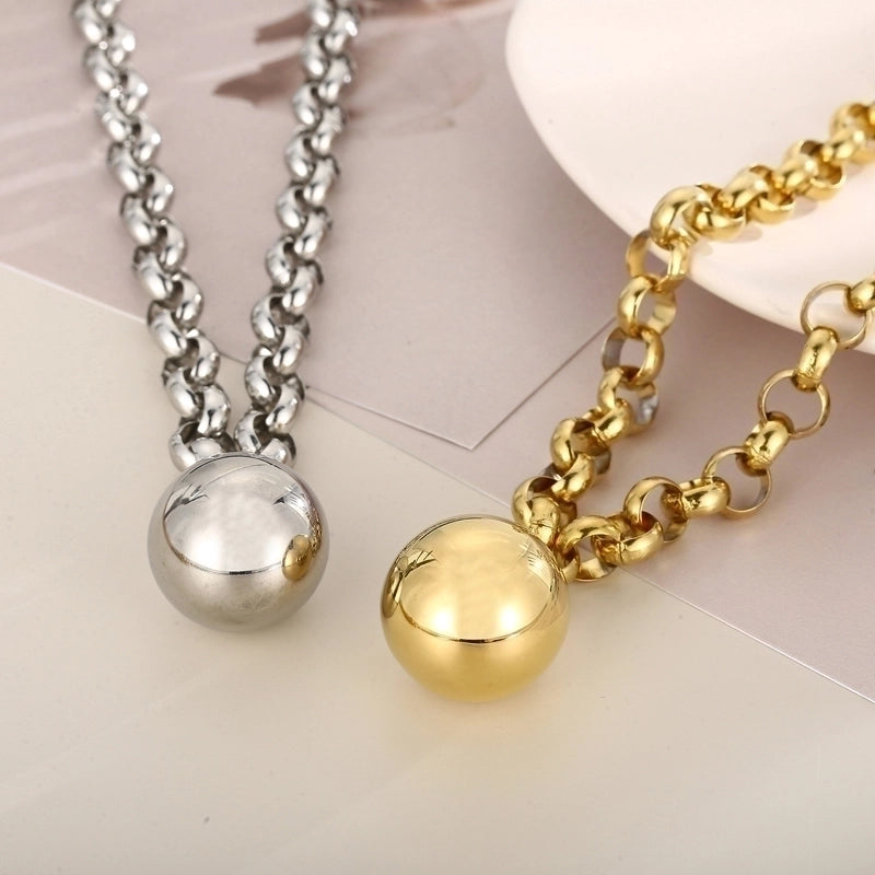 Hip-hop Geometric Stainless Steel Plating Bracelets Necklace