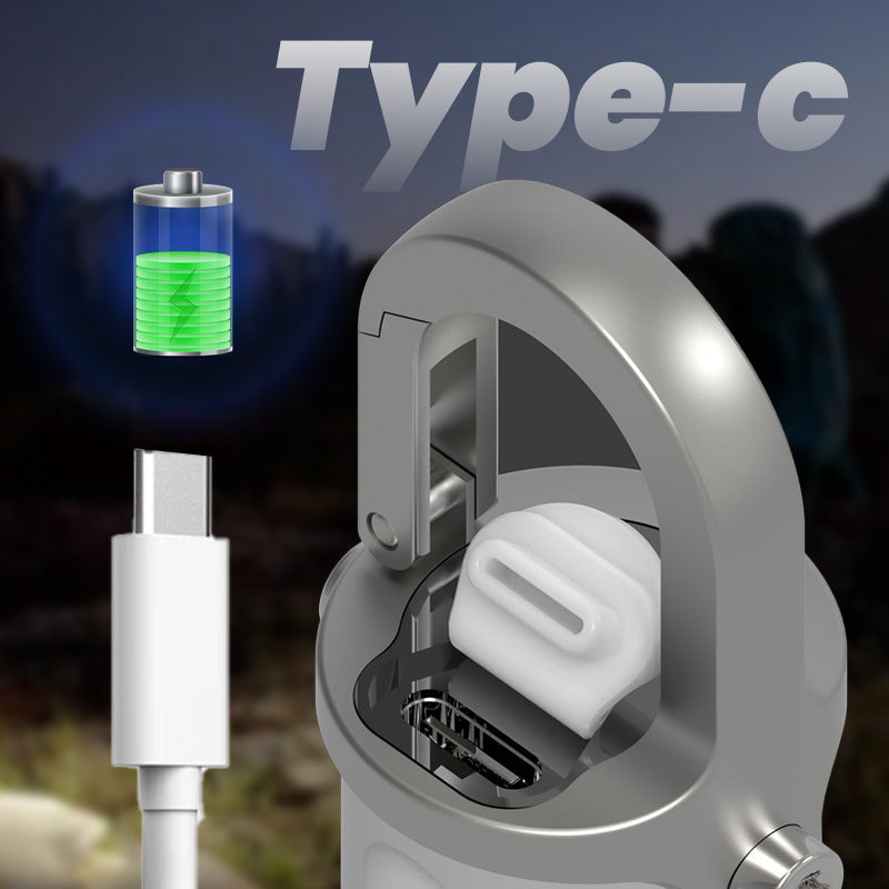 ✨ 1200LM Mini Keychain Flashlight - Super Bright & Waterproof for Emergency, Camping, or Night Work 🚨🔑