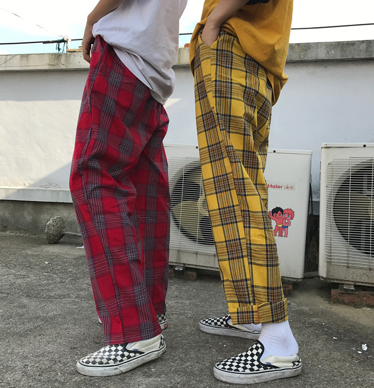 Unisex Plaid Pants KF9128