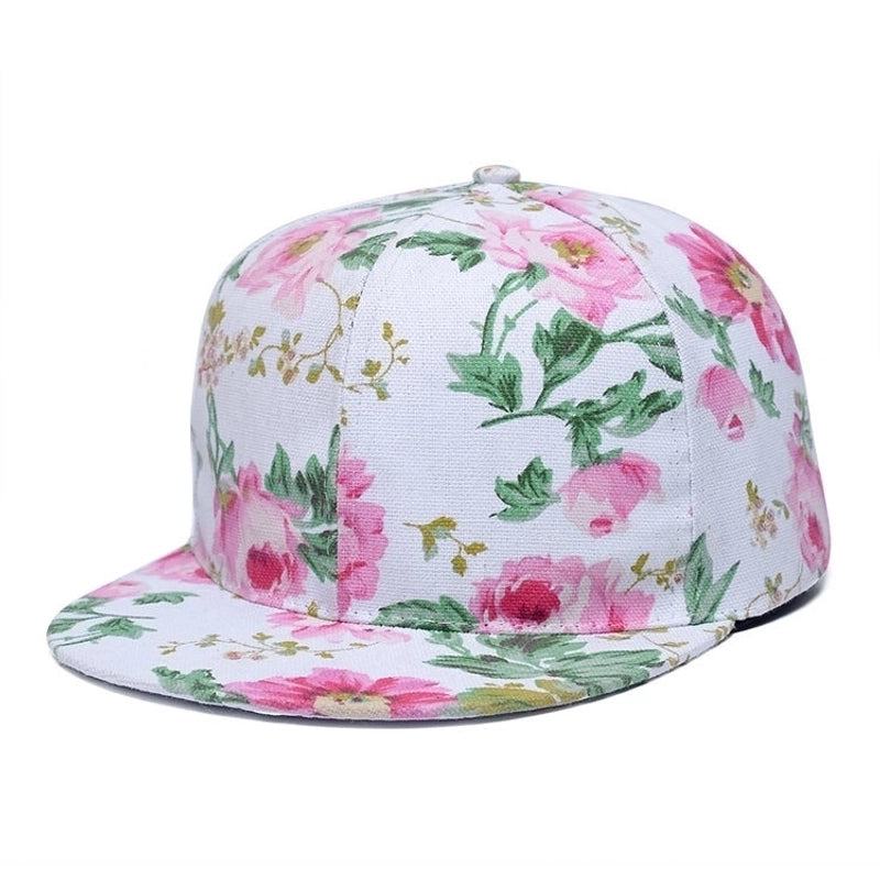 Women's Minimalist Heart Shape Feather Flower Flat Eaves Baseball Cap