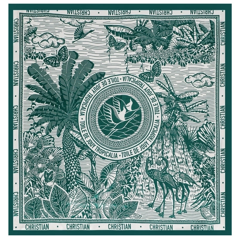 Women's Casual Minimalist Tree Feather Flower Satin Printing Silk Scarf
