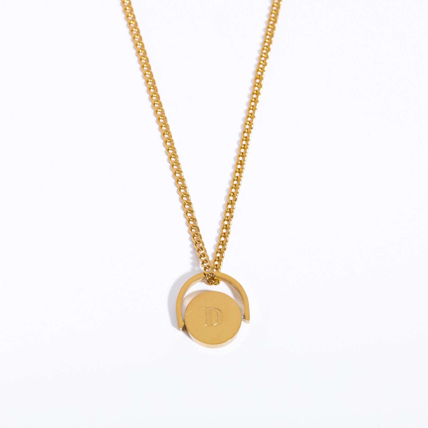 Letter Text Number Titanium Steel Oil Dripping Necklaces