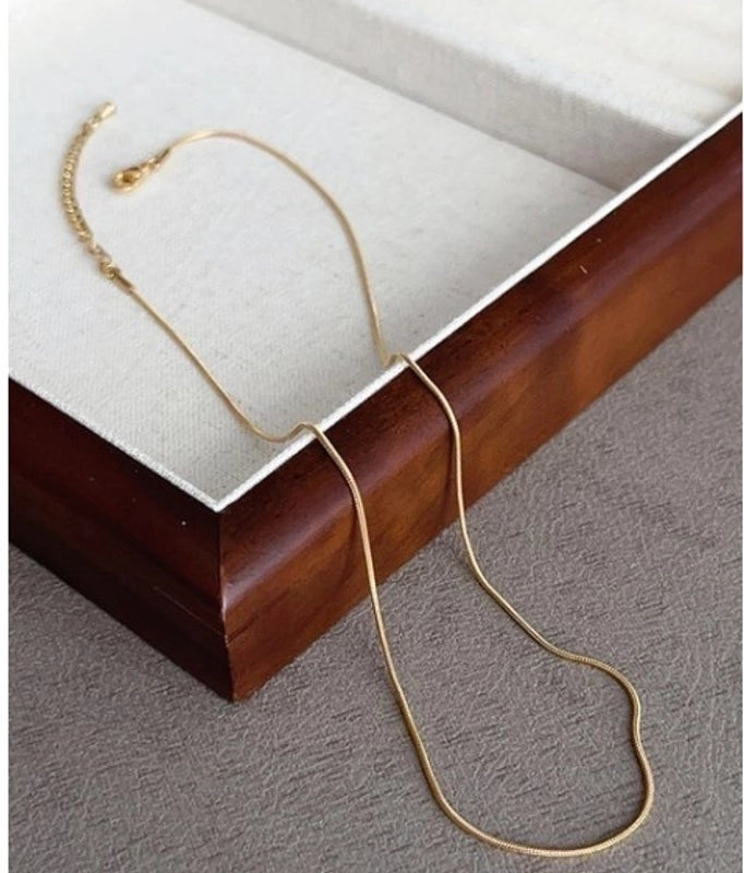 Minimalist Geometric Titanium Steel Plating 18k Gold Plated Necklace