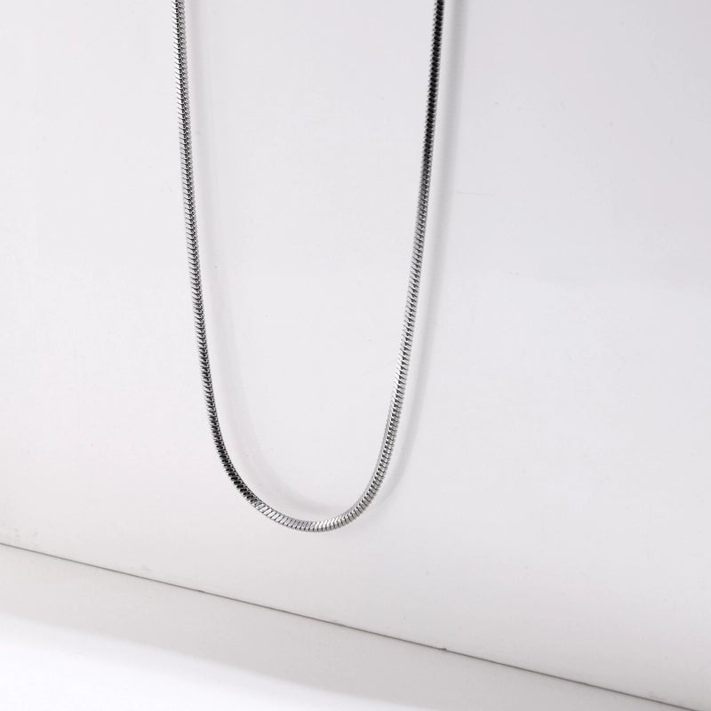 Minimalist Solid Color Titanium Steel Gold Plated Plating Necklace