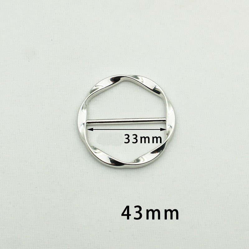 💕Fashion Silk Scarf  Brooch Buckle