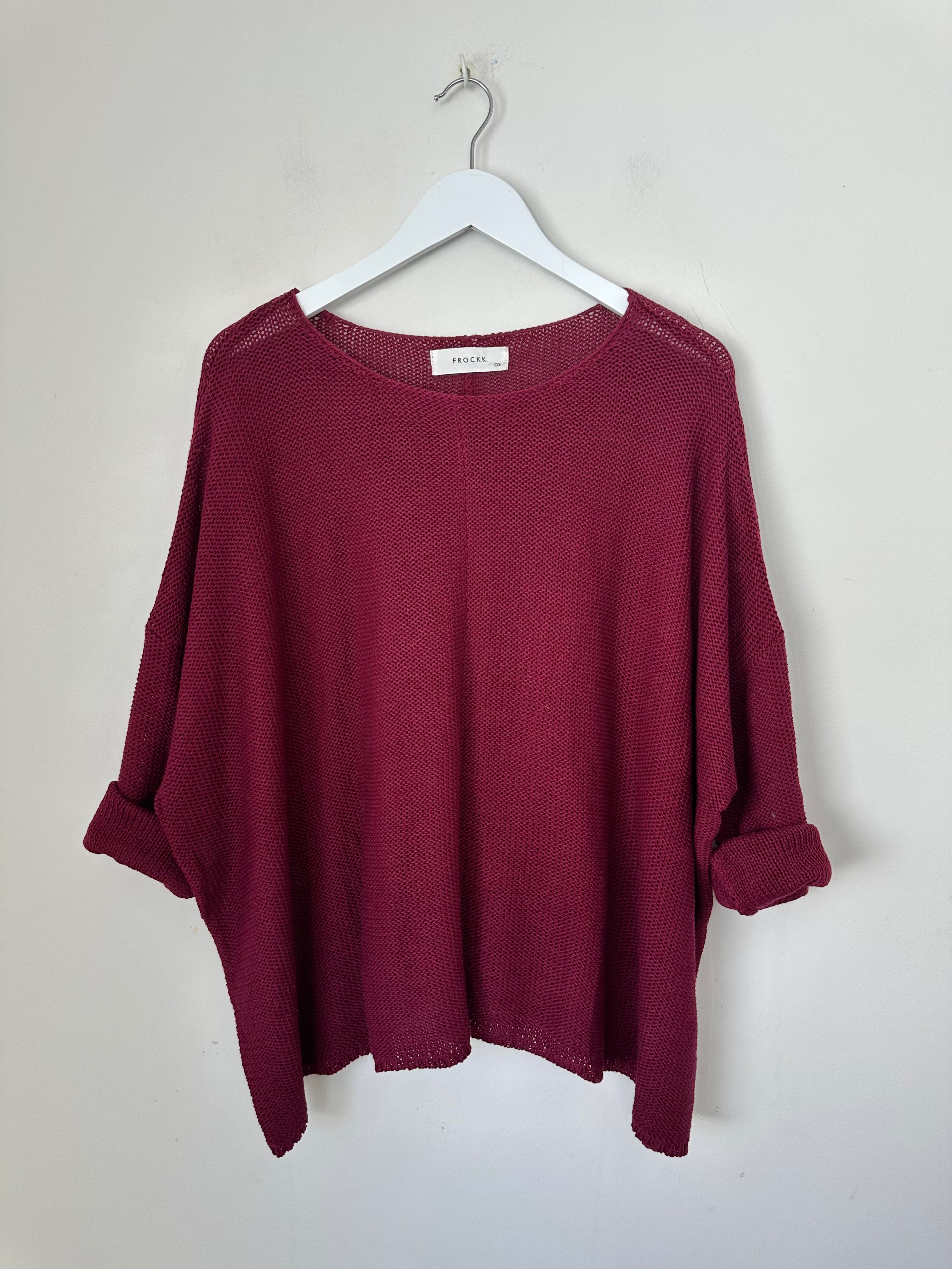 merlot cotton knit