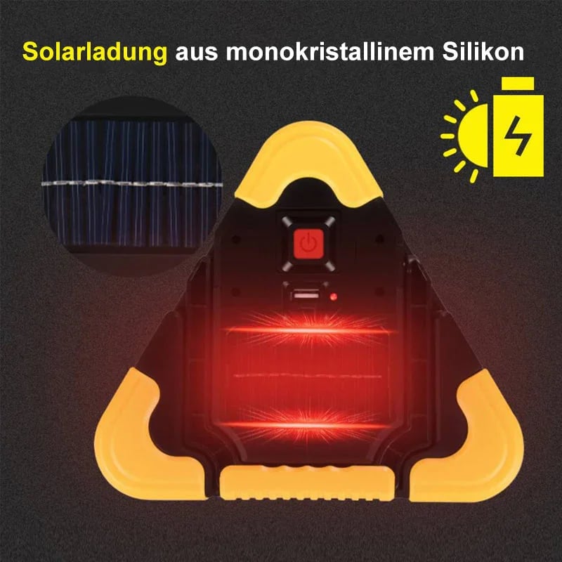 Solar dreieckiges Warnlicht