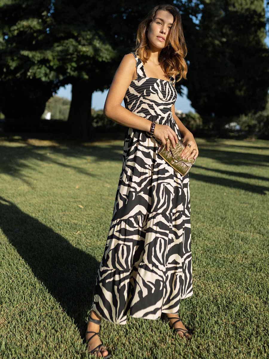 Printed Halter Beach Resort Dress(3 Colors)