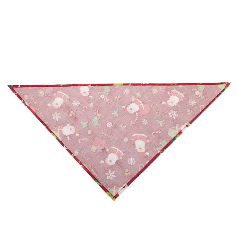 Cartoon Style Cotton Christmas Graffiti Pet Scarf 1 Piece