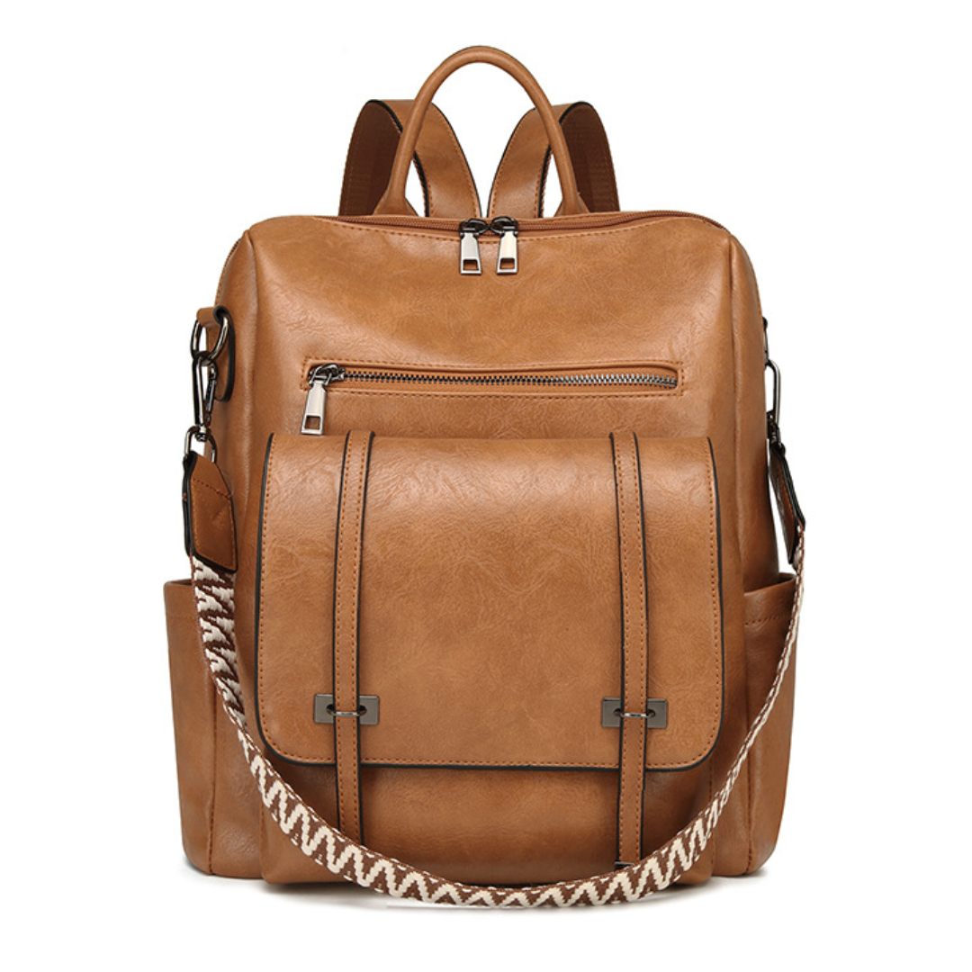 Retro PU Leather Women's Commuter Backpack