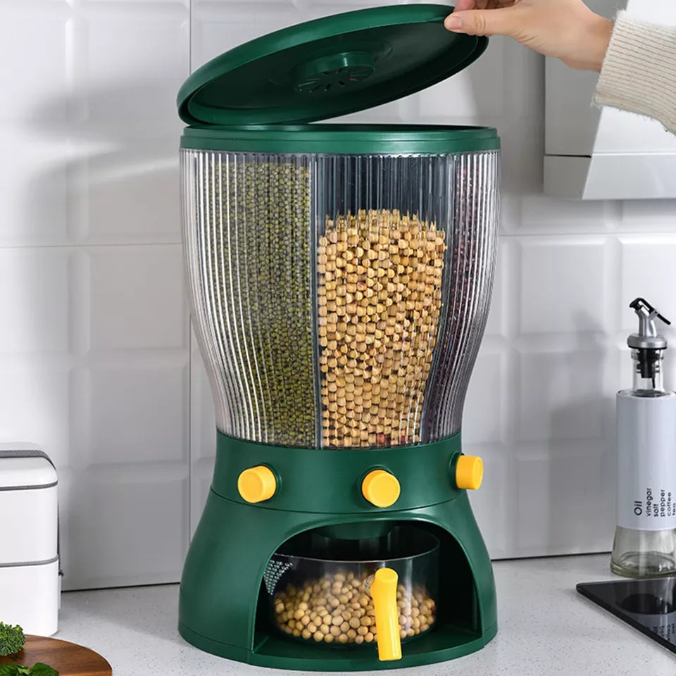 4X PARTITIONS ROTATING CEREAL DISPENSER