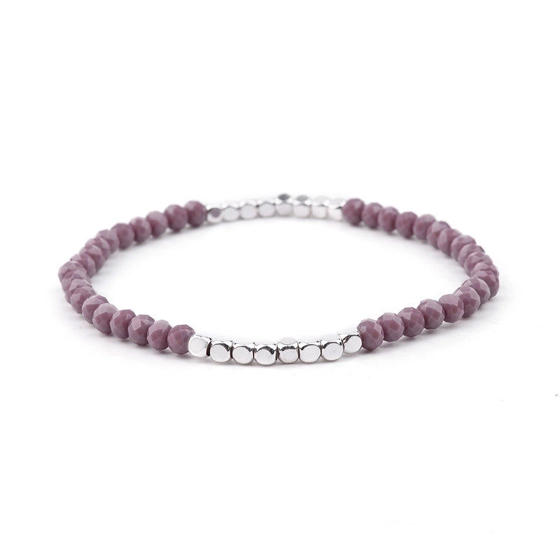 Minimalist Geometric Beaded Crystal Bracelets
