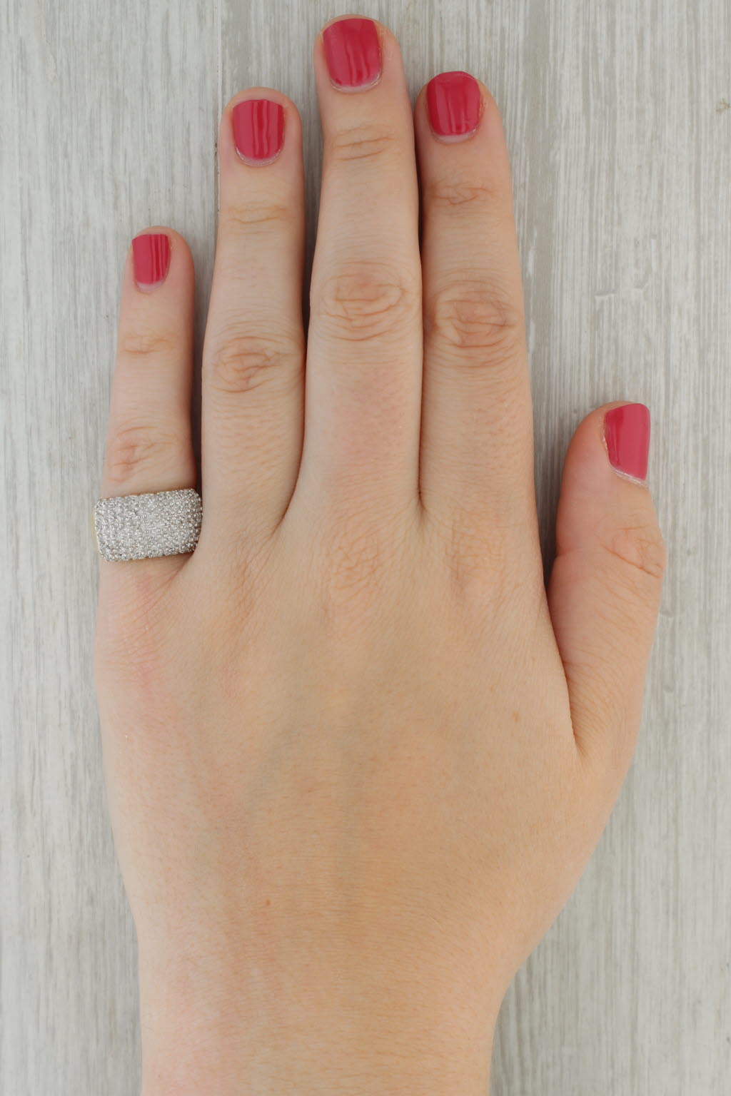 0.15ctw Diamond Cluster Ring 10k Yellow Gold Size 7