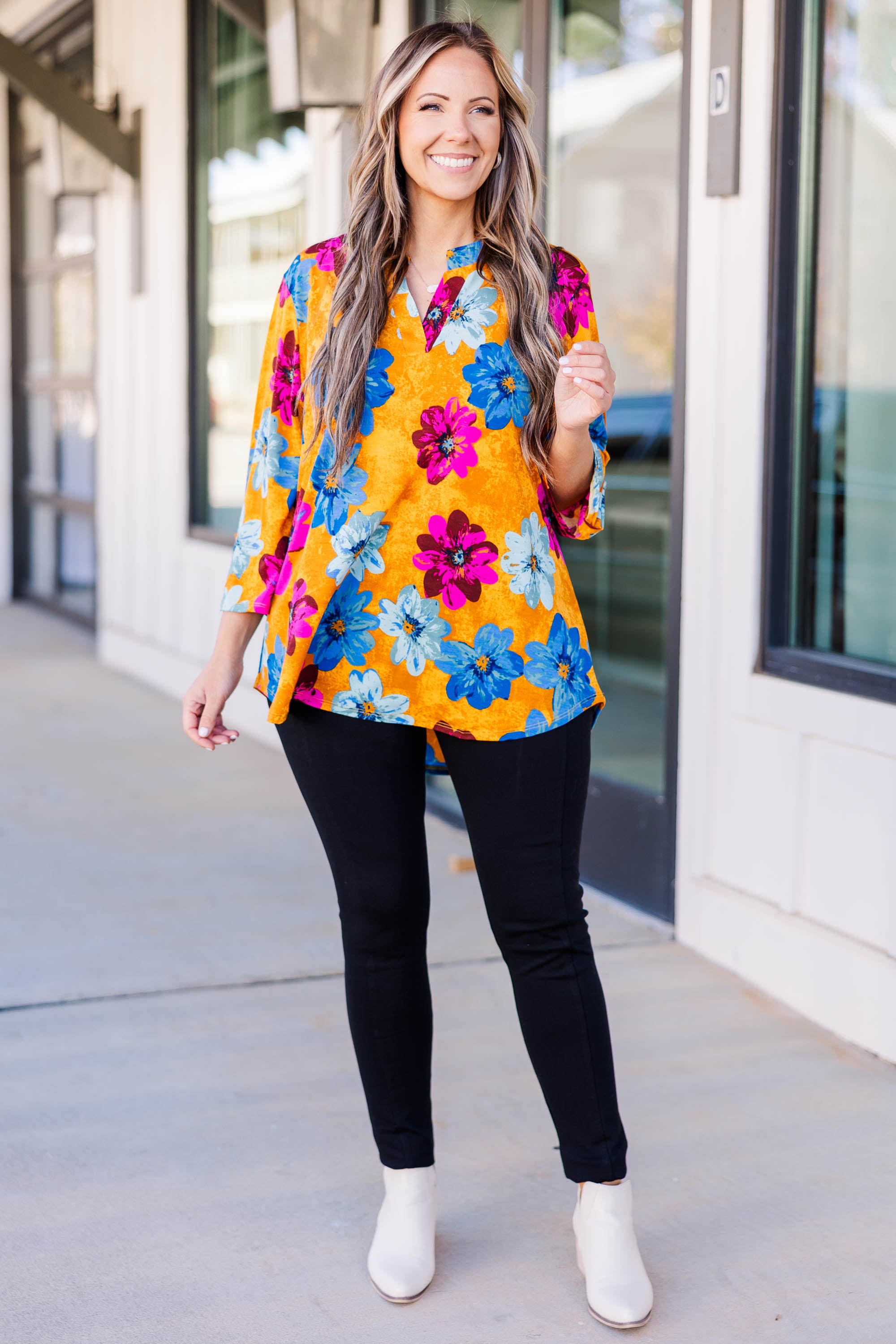 Bring Me Peace Top. Marigold