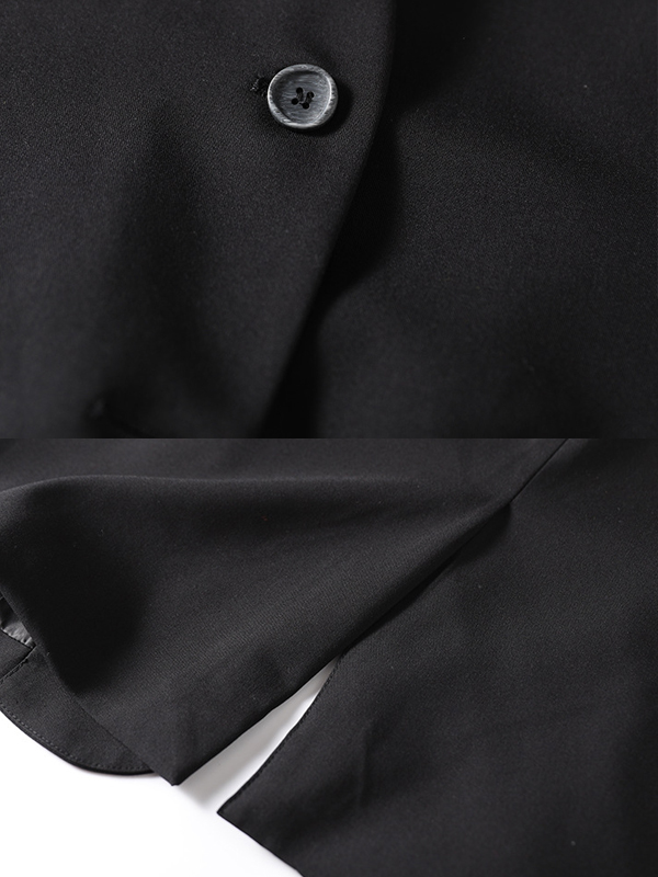 Vintage Asymmetric Solid Color Buttoned Vest Top