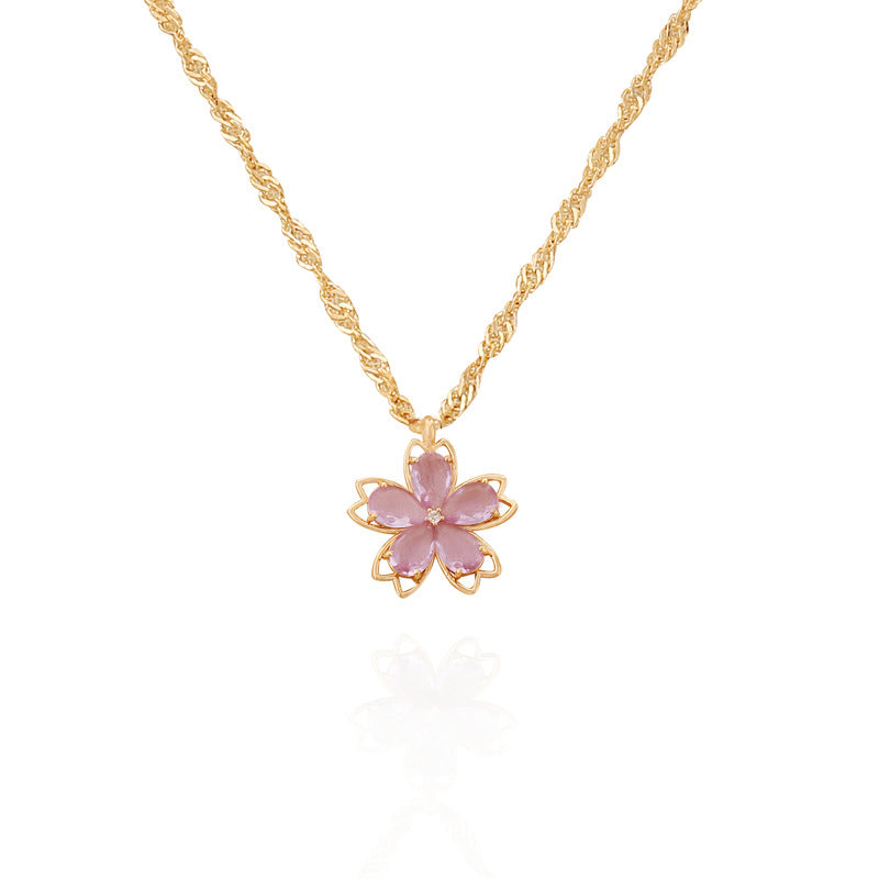 Fashion Flower Copper Electroplating Necklaces