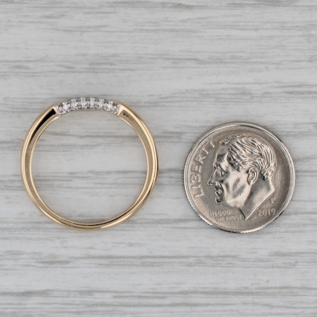 Kendra Scott Fine Elisa Interlocking Band 0.15ctw Diamond Ring Size 8 Stackable