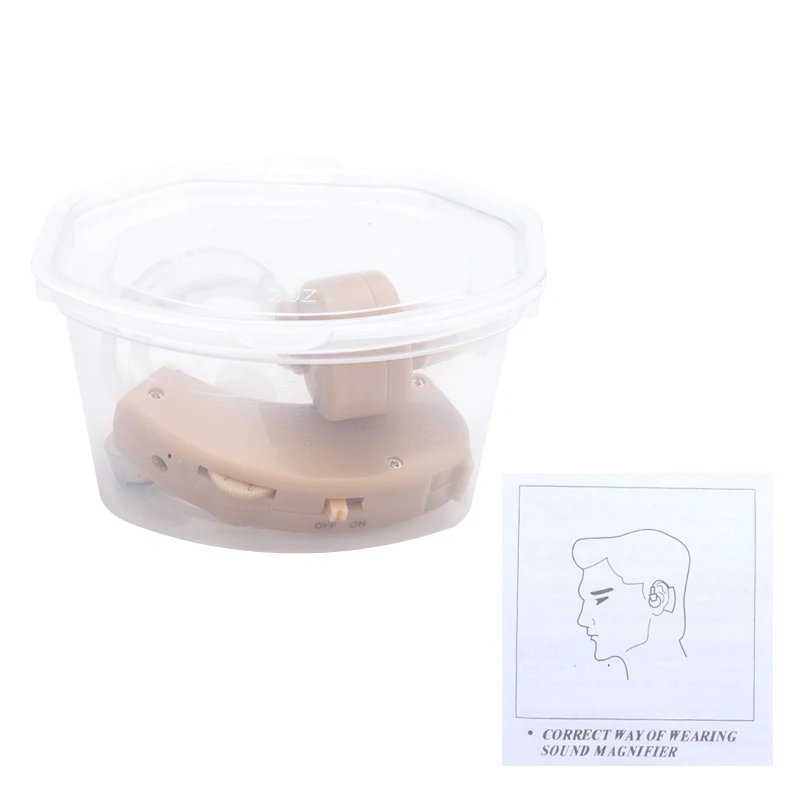 EAR HEARING AID DEVICE + FREE PROTECTIVE CASE