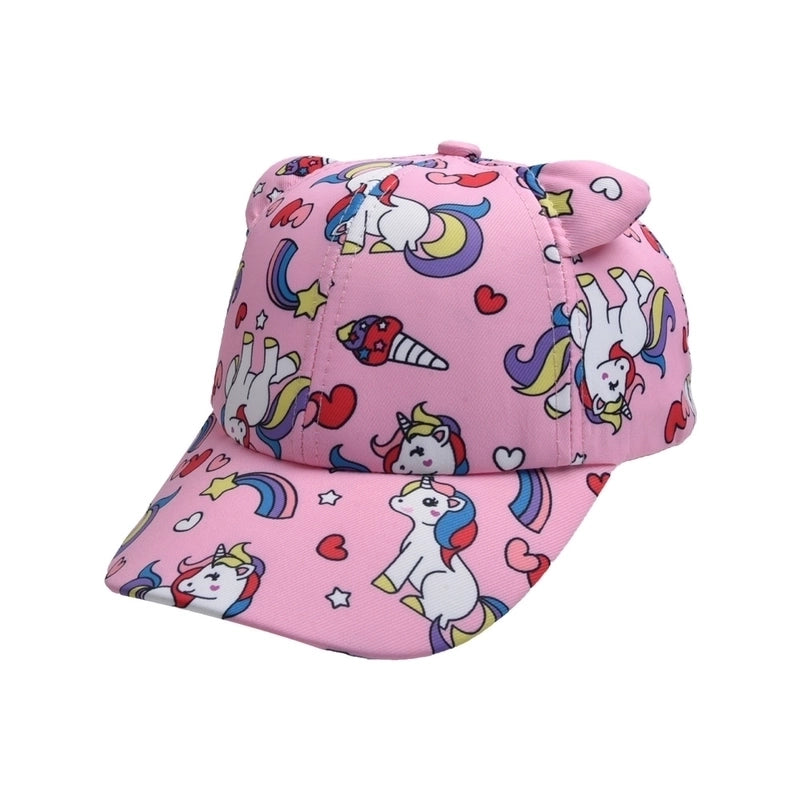 Children Unisex Basic Minimalist Gradient Color  Printing Ivy Cap
