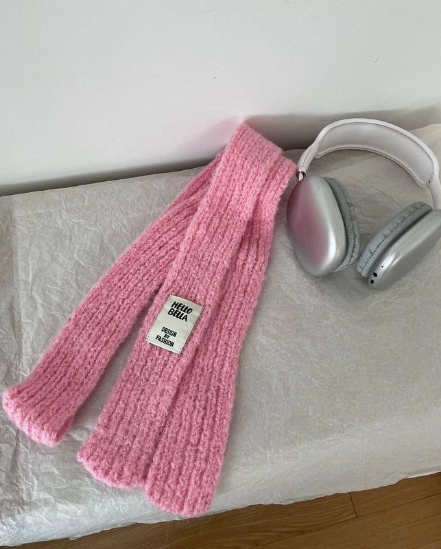 Women's Minimalist Solid Color Acrylic Scarf