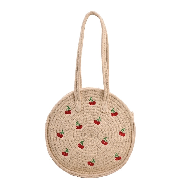 Women's All Seasons Special Material Straw Basic Shoulder Bag