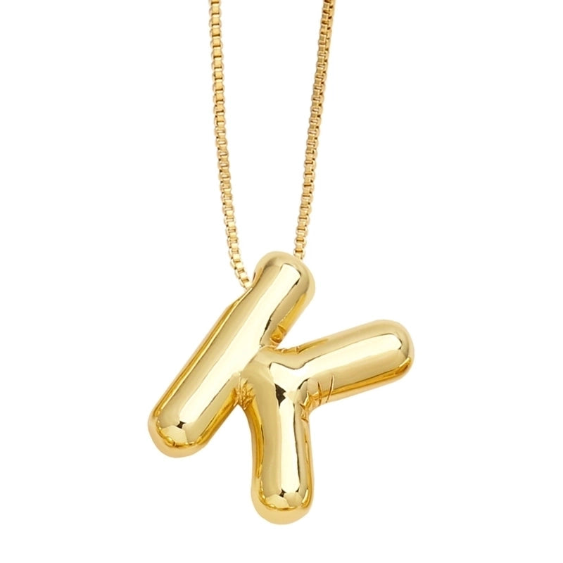 Minimalist Letter Copper Plating Pendant Necklace
