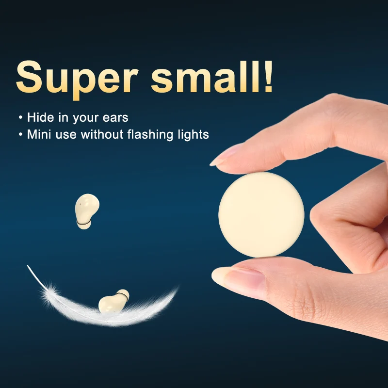 New mini headphones 5.4 wireless bluetooth earphones sleeping headset with mic noise reduction bass sport earbuds for smart phone